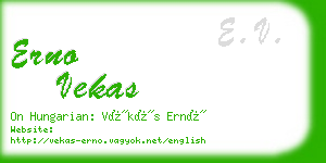 erno vekas business card